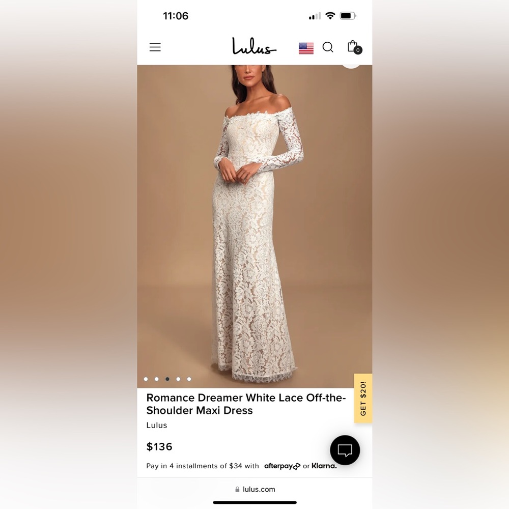 Lace long sleeve wedding dress